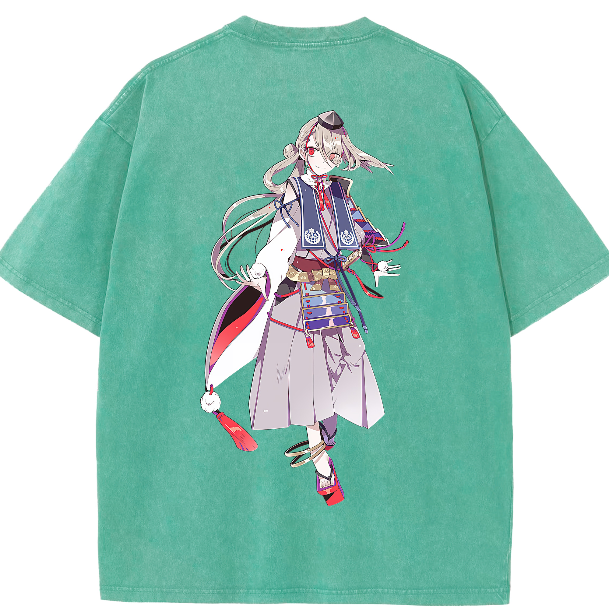（画像用） 刀剣乱舞 Touken Ranbu 綿100% ヴィンテージ風 半袖Tシャツ（背面プリント）
